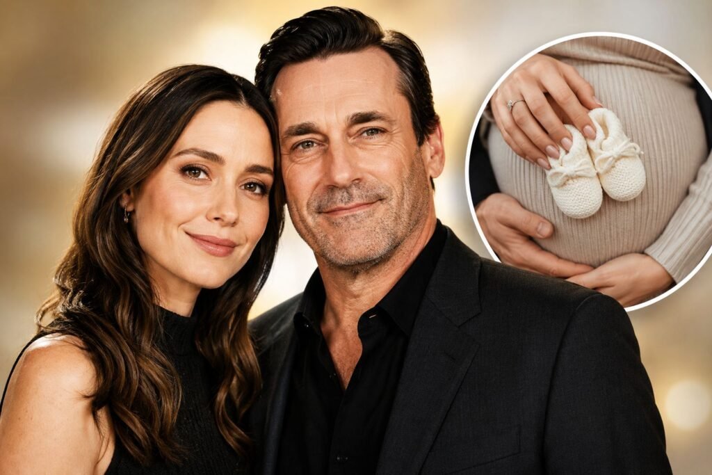 Jon Hamm and Wife Anna Osceola Expecting First Child 11 Years After Meeting on ‘Mad Men’ Anna Osceola and Jon Hamm expecting their first child.