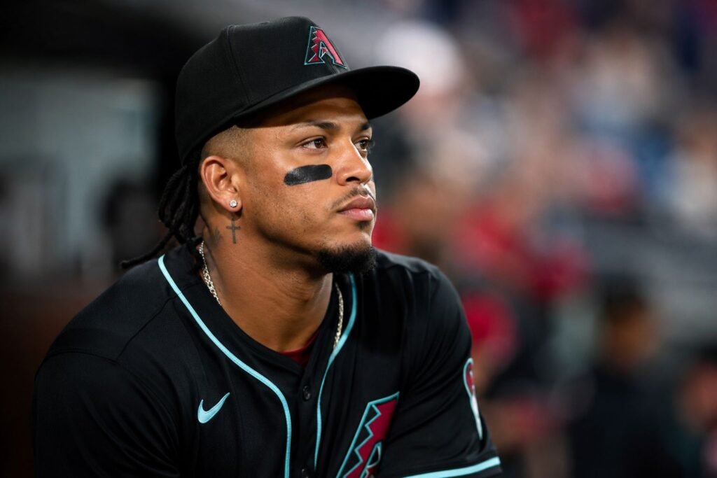 Ketel Marte Placed on Restricted List: Knee MRI & 2026 Status Update Ketel Marte of the Arizona Diamondbacks wearing his black jersey and cap during a baseball game