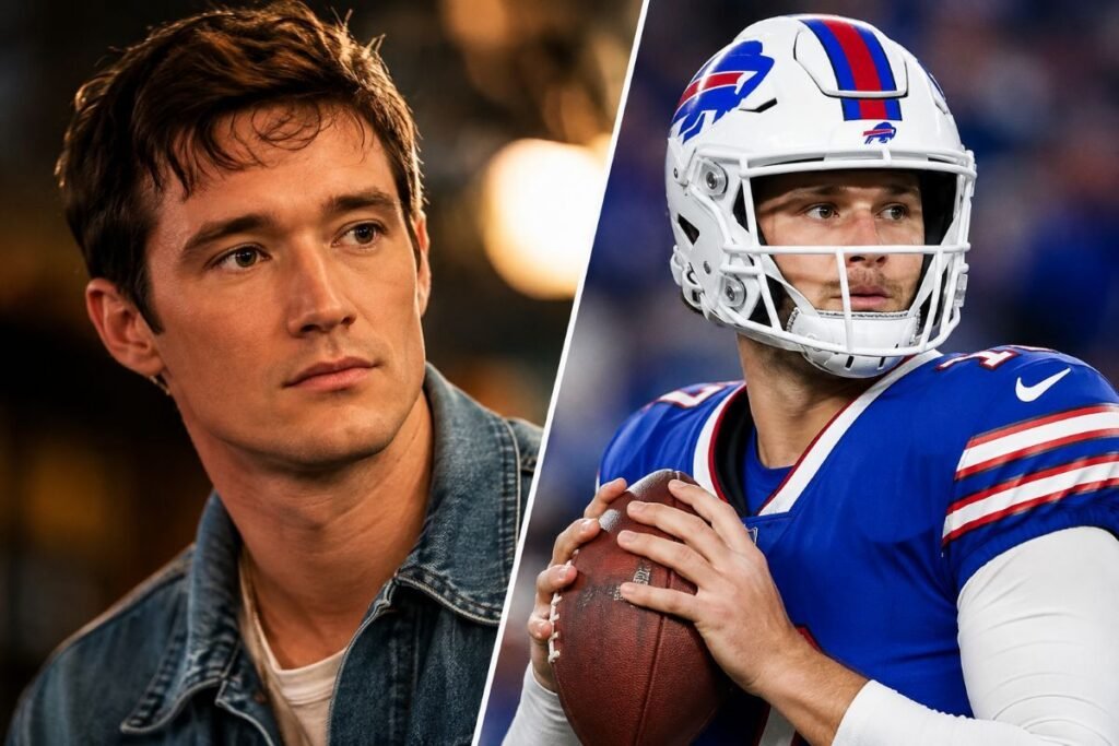 Kyle Allen: Actor vs. Buffalo Bills Quarterback Explained Kyle Allen actor and NFL quarterback shown in a split image.