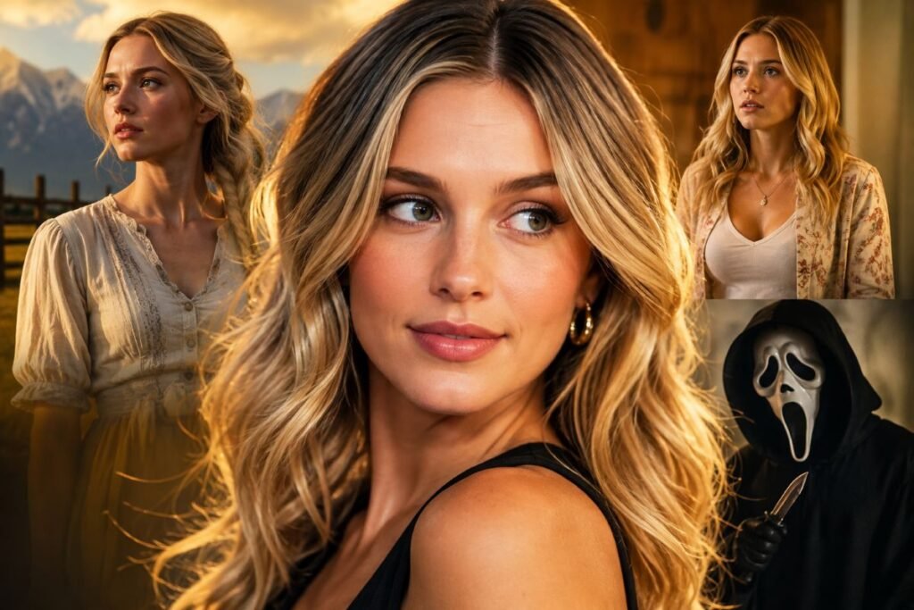 Michelle Randolph: Career Rise, Landman Season 3 Update, and Life Beyond Acting Michelle Randolph in a cinematic collage featuring her roles in 1923, Landman, and Scream 7, highlighting her rise as a Hollywood actress.